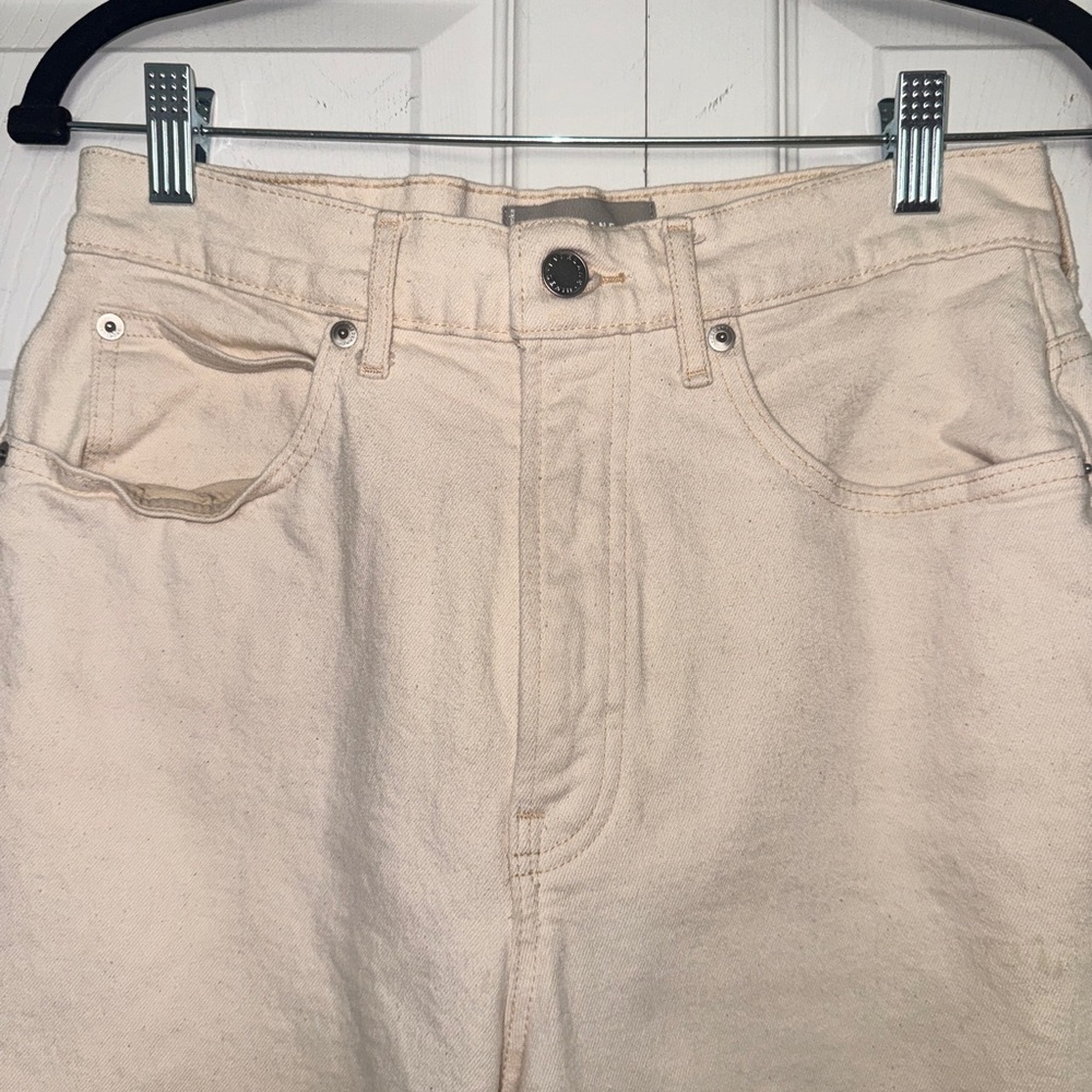 Everlane High-Waist Straight Leg Cream Jeans- Size 28 - Picture 14 of 16